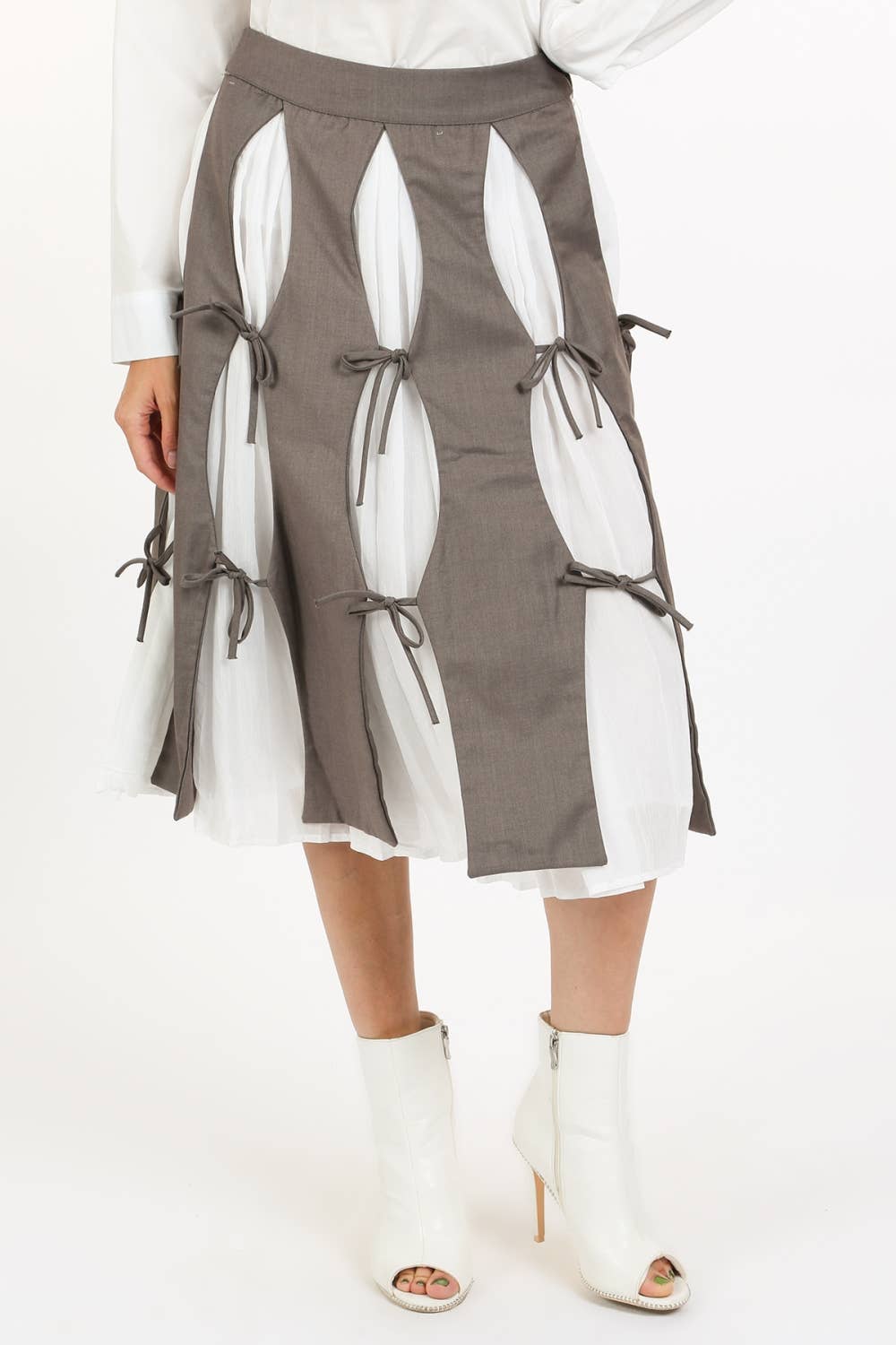 Deconstructed Cut-Out Midi Skirt