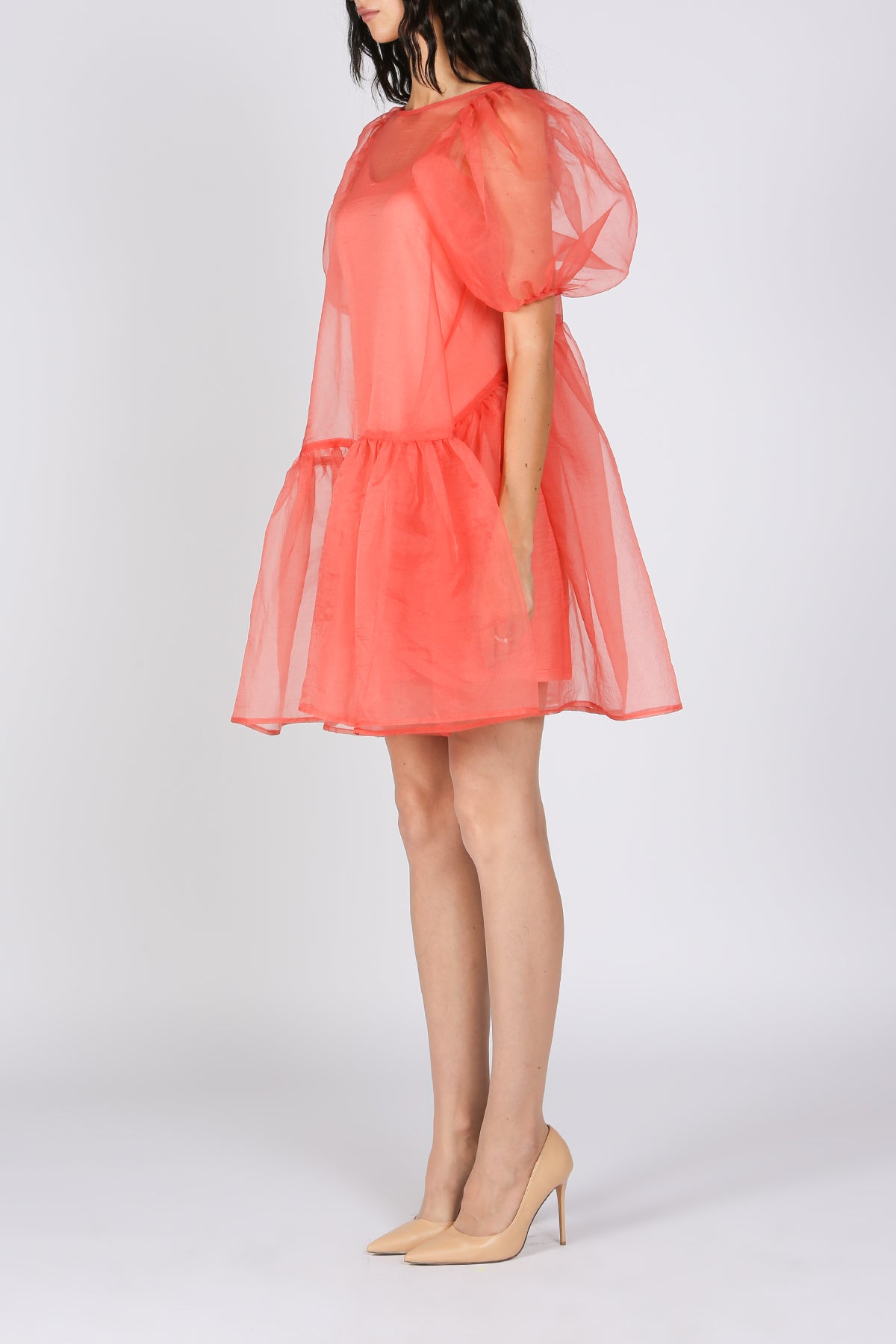Fine Organza Mini Dress With Inner Slip - Shop Beulah Style