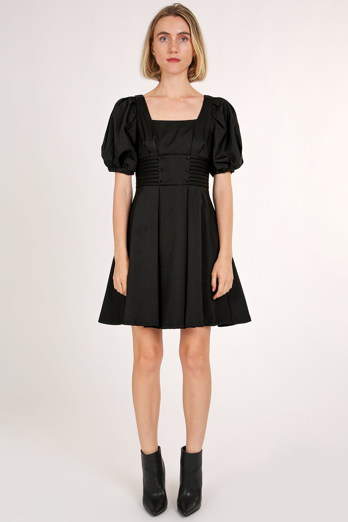 Barbara Smock Waist Belted Mini Dress - Shop Beulah Style