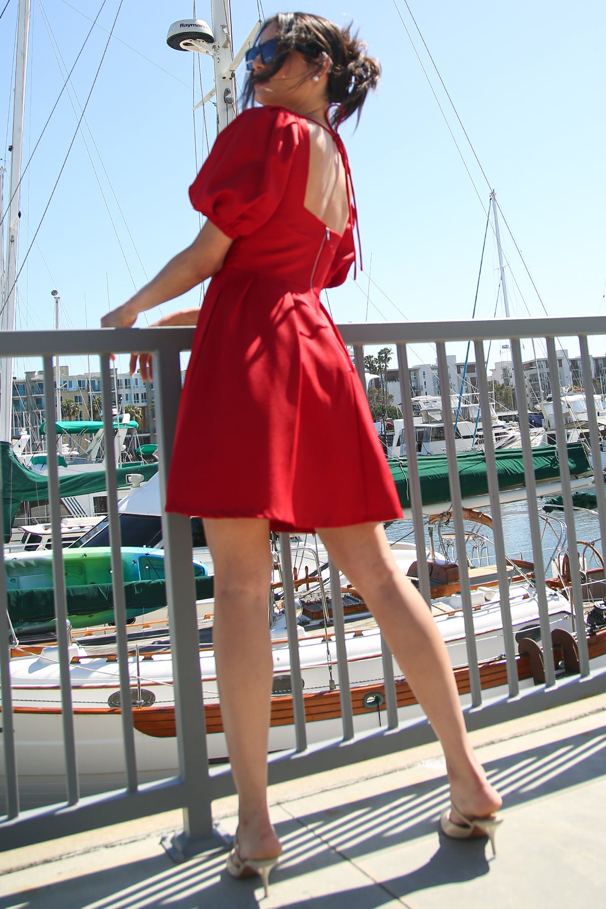 Barbara Smock Waist Belted Mini Dress - Shop Beulah Style