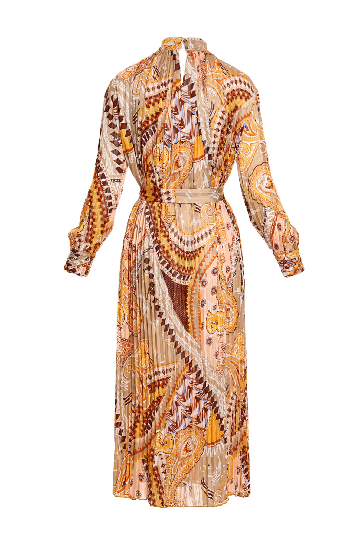 Tana Multi Print Pleated Maxi Dress - Shop Beulah Style