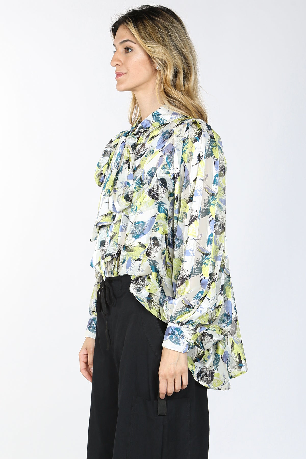 Isabella Botanical Print Billowed Blouse