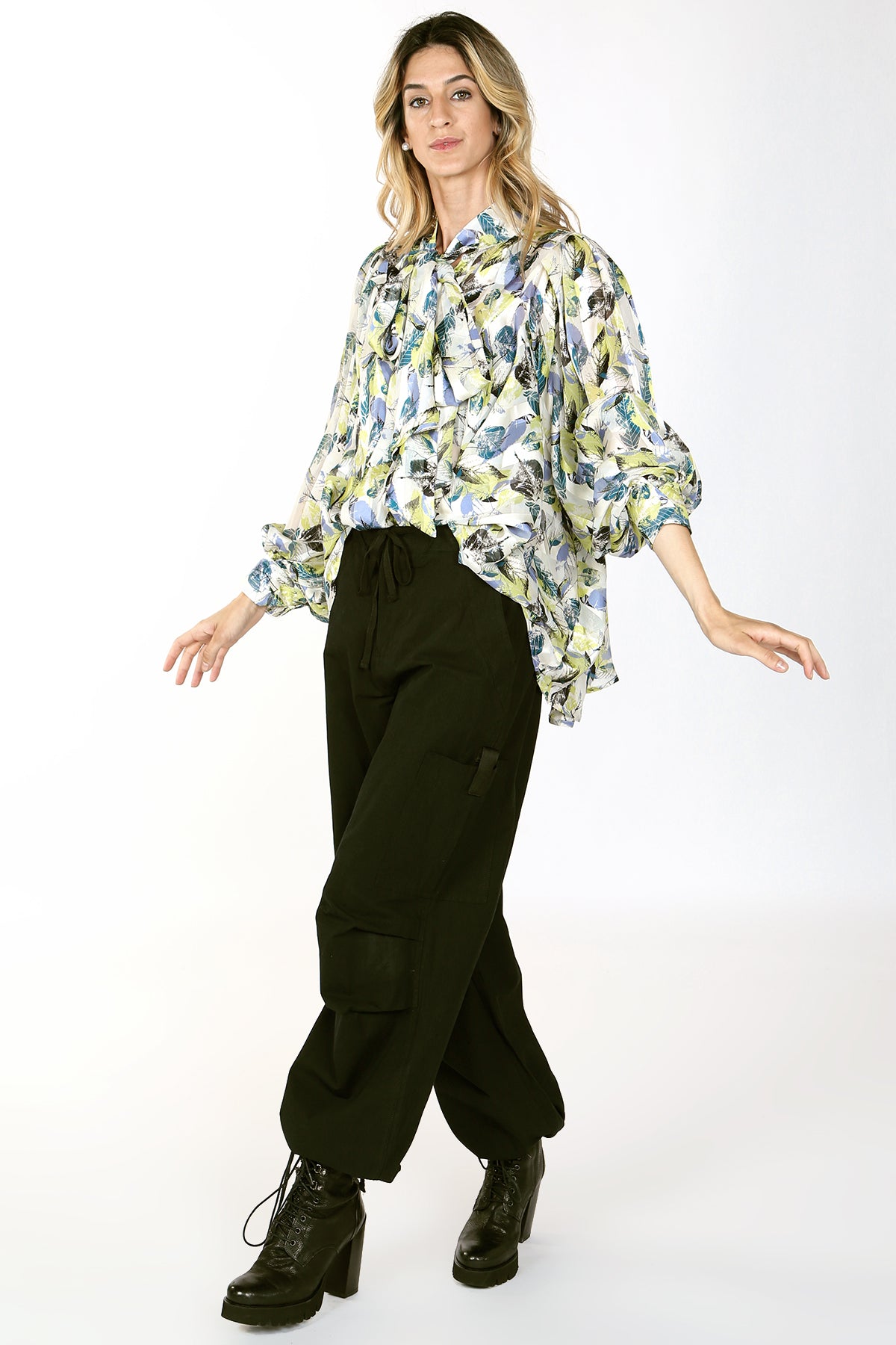 Isabella Botanical Print Billowed Blouse