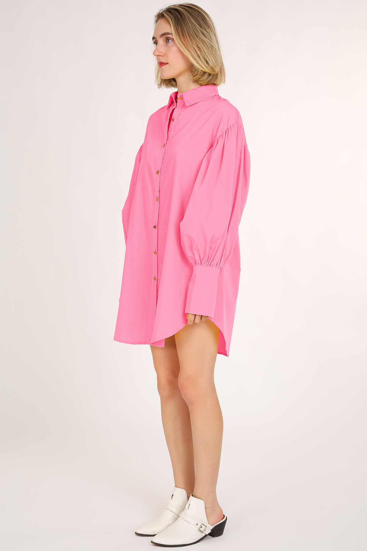 Floyd Billow Sleeve Mini Shirt Dress - Shop Beulah Style