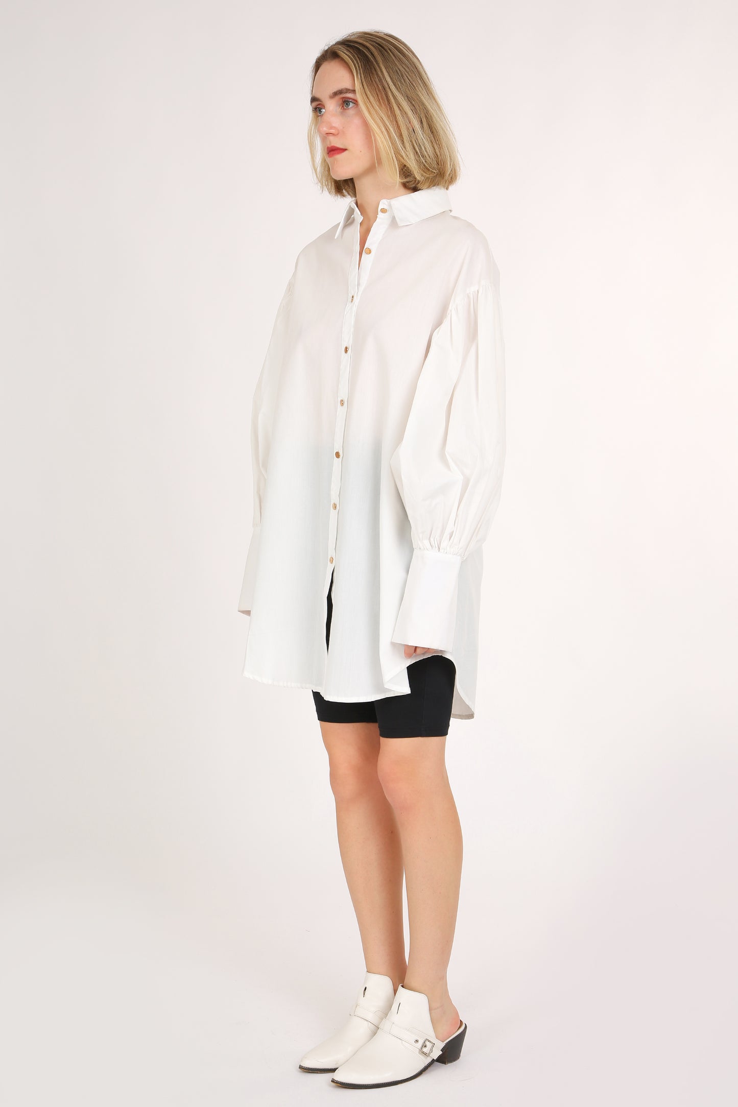 Floyd Billow Sleeve Mini Shirt Dress - Shop Beulah Style