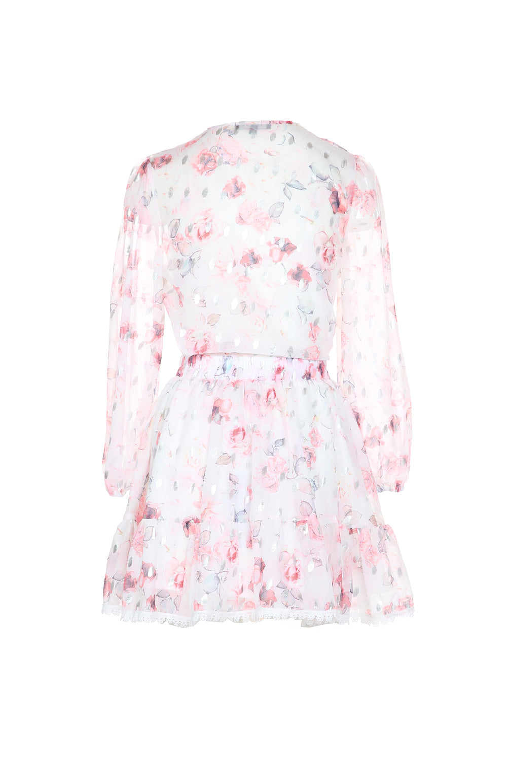 Madison Metallic Dot Printed Floral Chiffon Sets - Shop Beulah Style