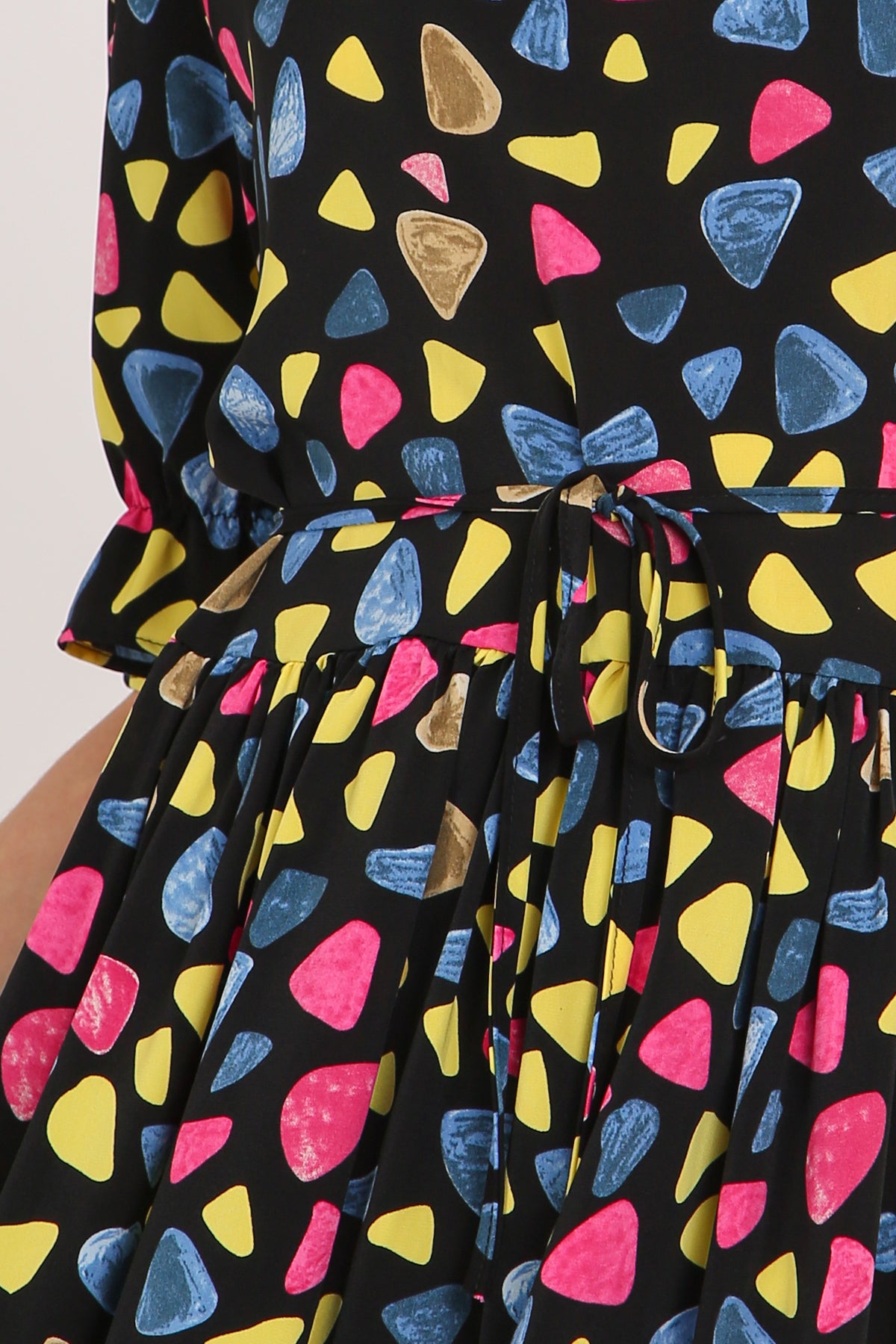 Nico Multicolor Geo Print Tiered Midi Summer Dress - Shop Beulah Style