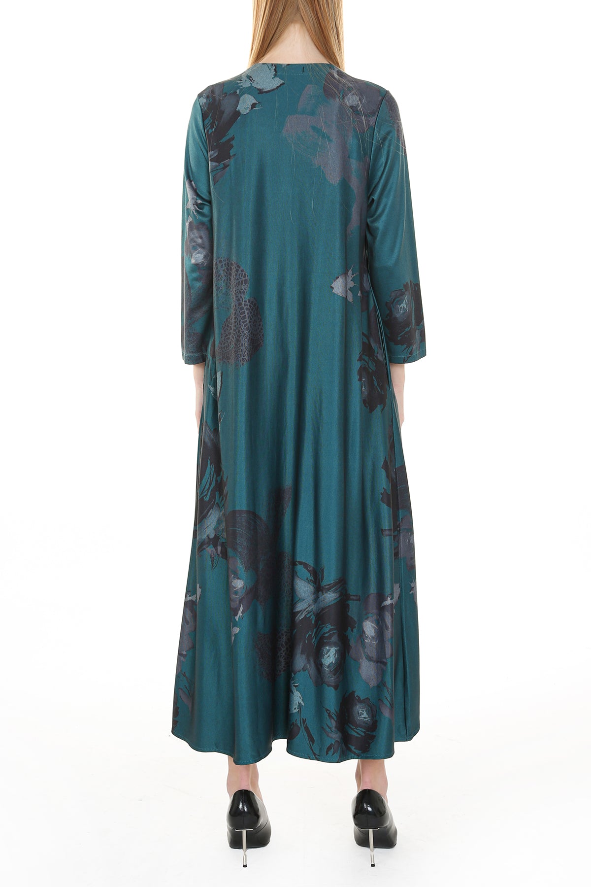 Harlow Abstract Printed High Low Midi Dress - Shop Beulah Style