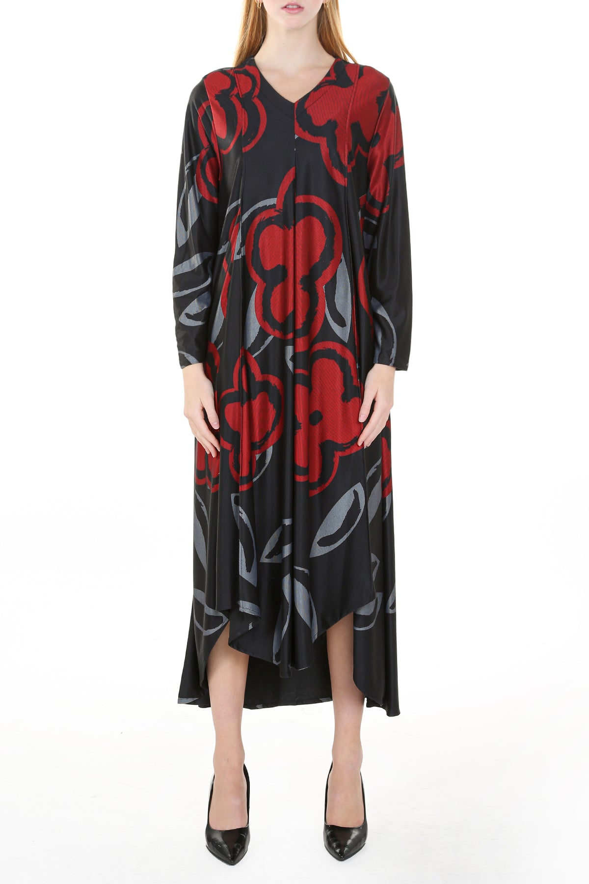 Harlow Floral Printed High Low Midi Dress - Shop Beulah Style