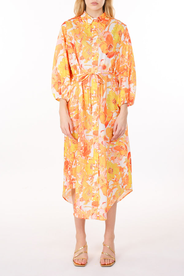 Grant Multi Floral Print Maxi Shirt Dress - Shop Beulah Style