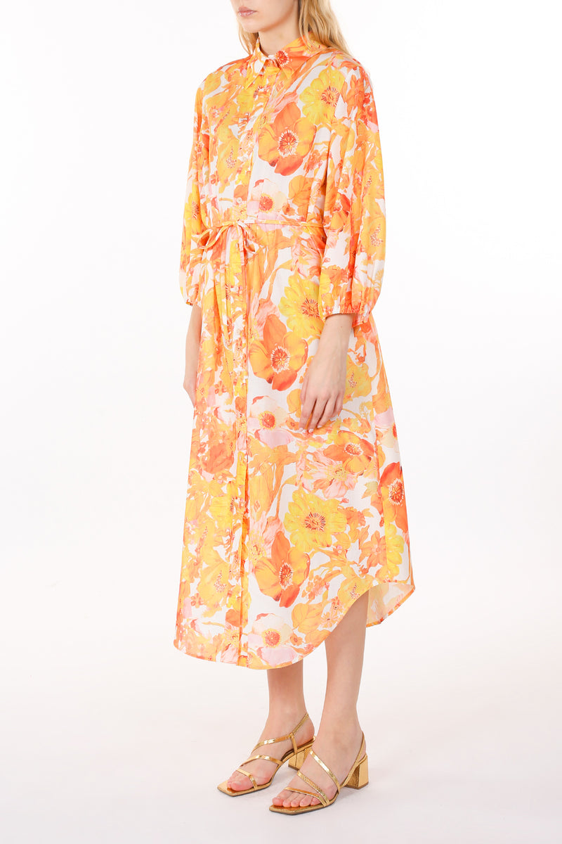 Grant Multi Floral Print Maxi Shirt Dress - Shop Beulah Style