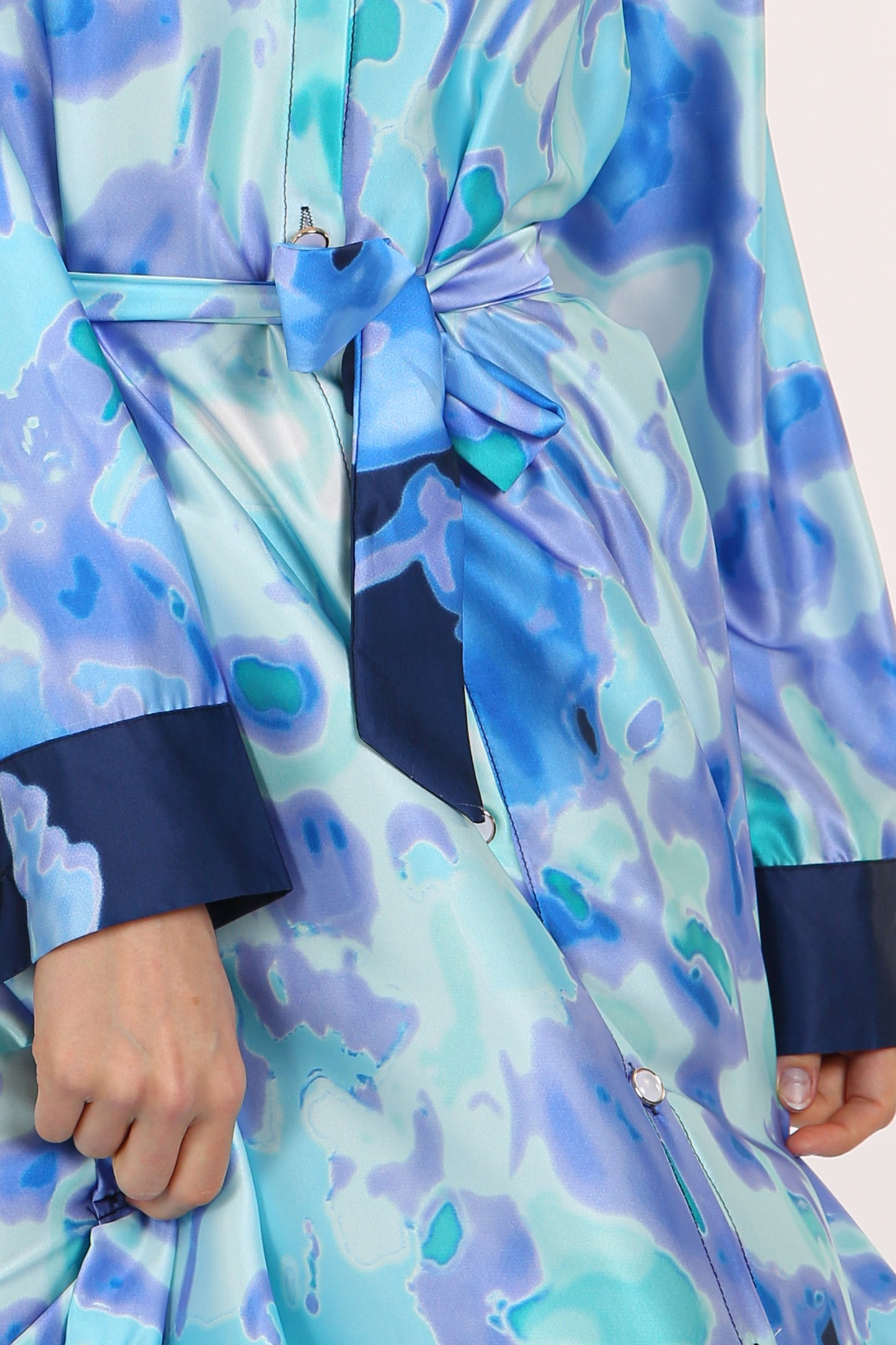 Jovany Multi Print Faded Tie Dye Maxi Shirt Dress - Shop Beulah Style