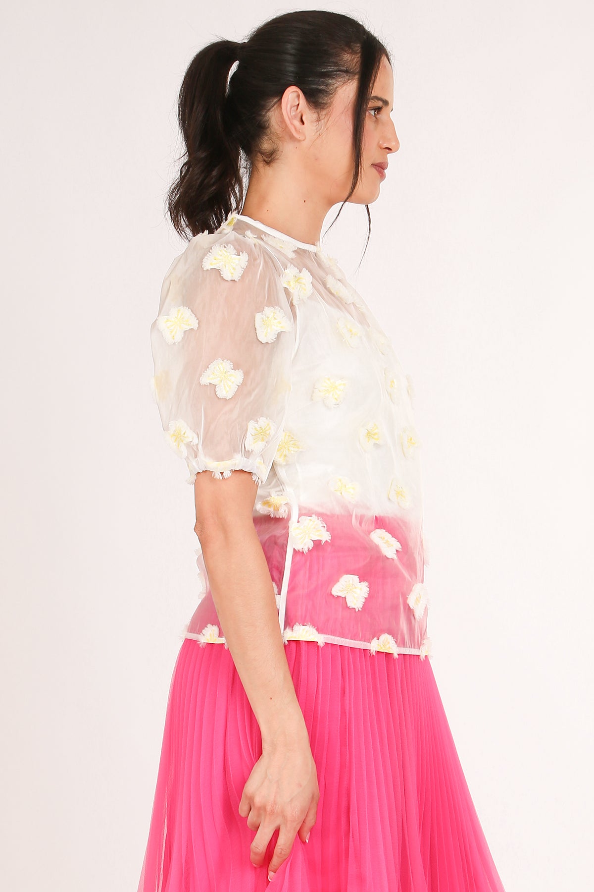 Miabella 3D Butterfly Organza Top - Shop Beulah Style