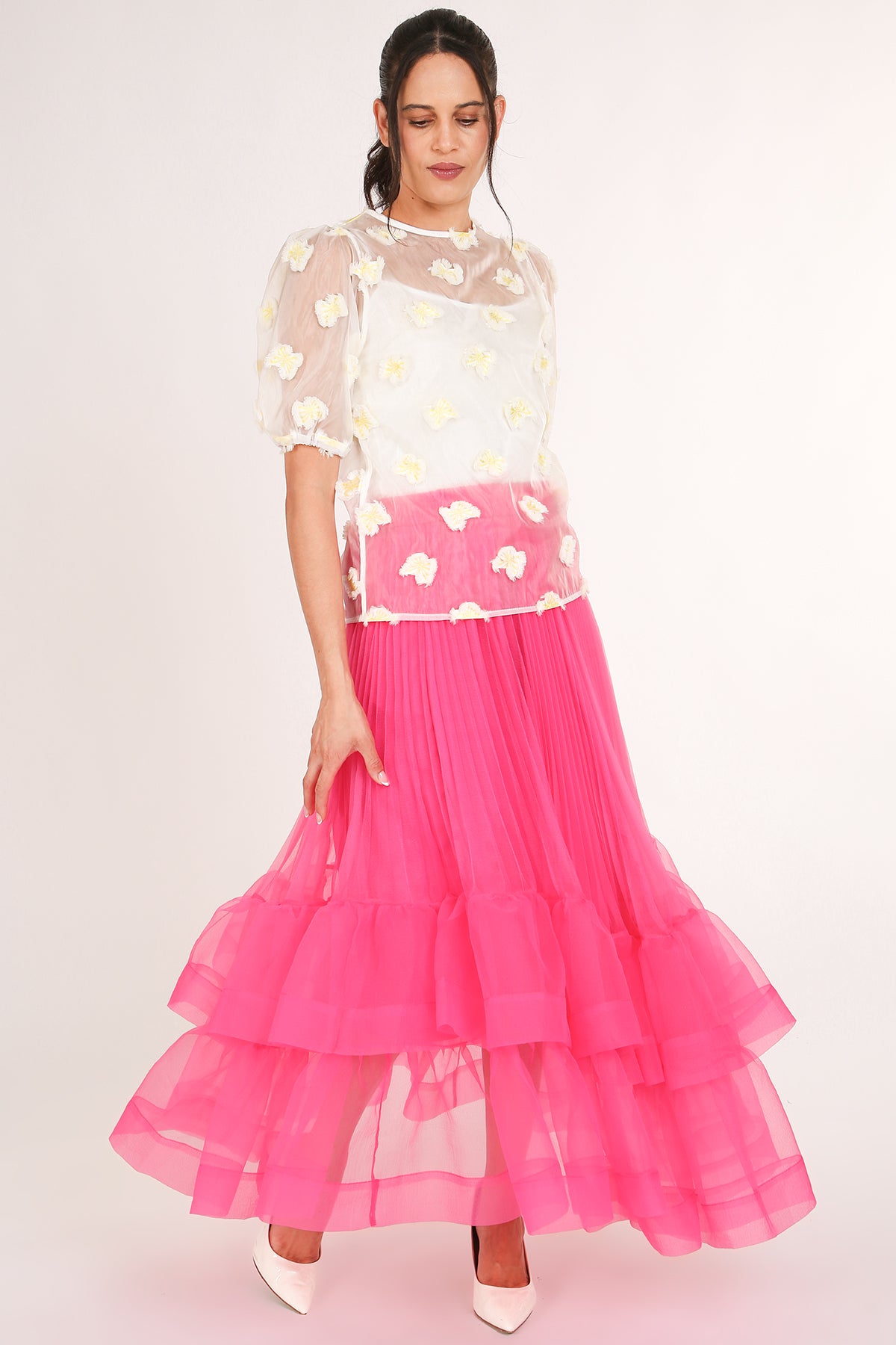 Miabella 3D Butterfly Organza Top - Shop Beulah Style