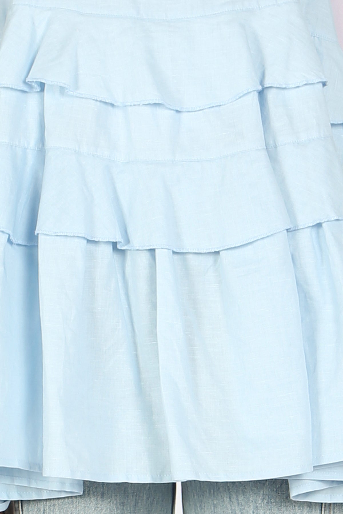 Jenny Ruffle Tiered Linen Slip Top - Shop Beulah Style