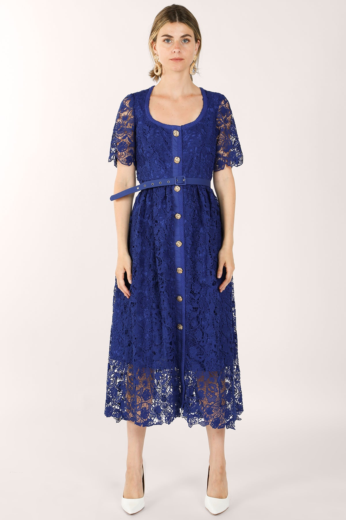 Emilia Romantic Lace Midi Dress - Shop Beulah Style
