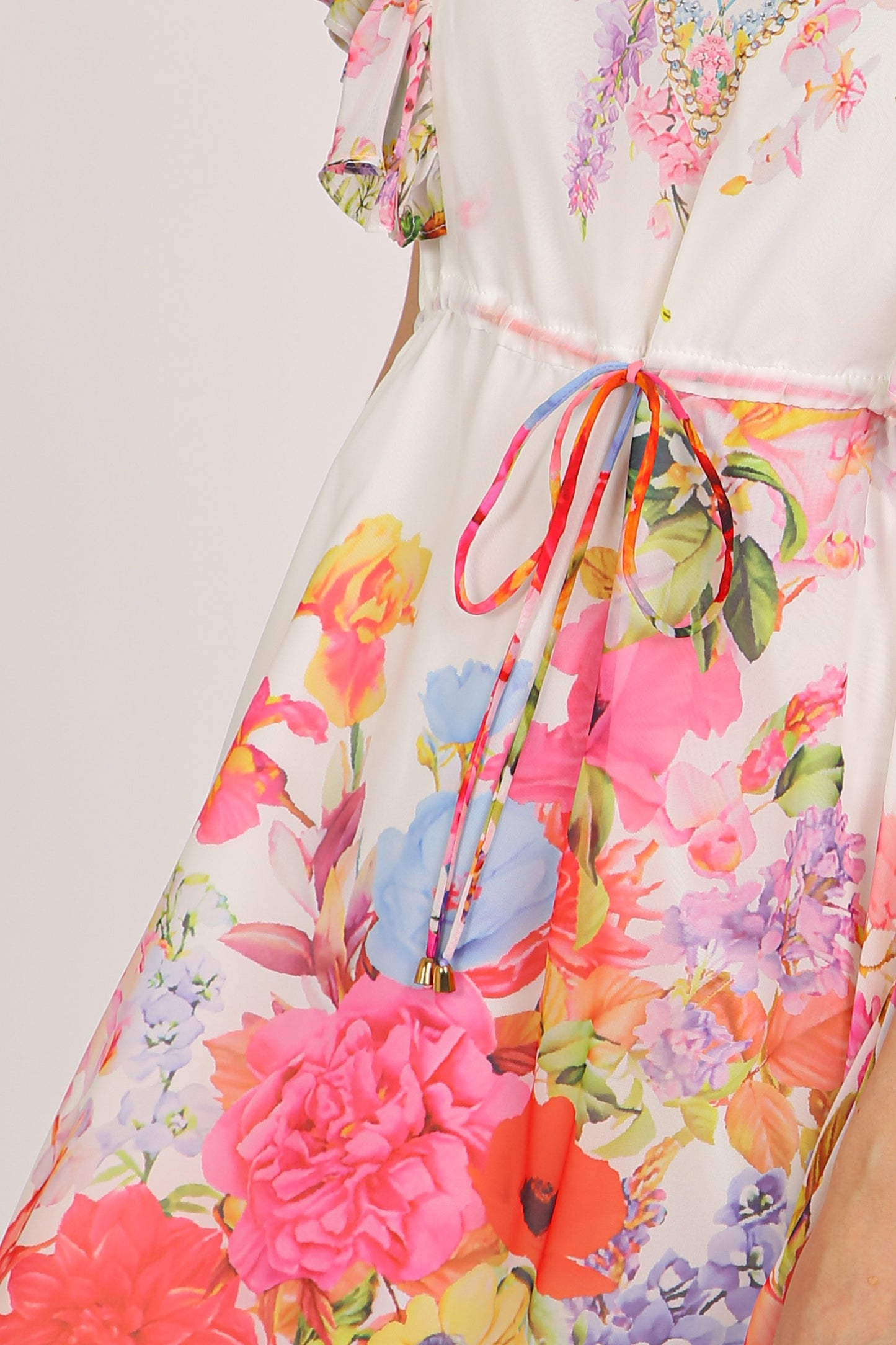 Korbin Multicolor Floral Printed V-Neck Dress - Shop Beulah Style