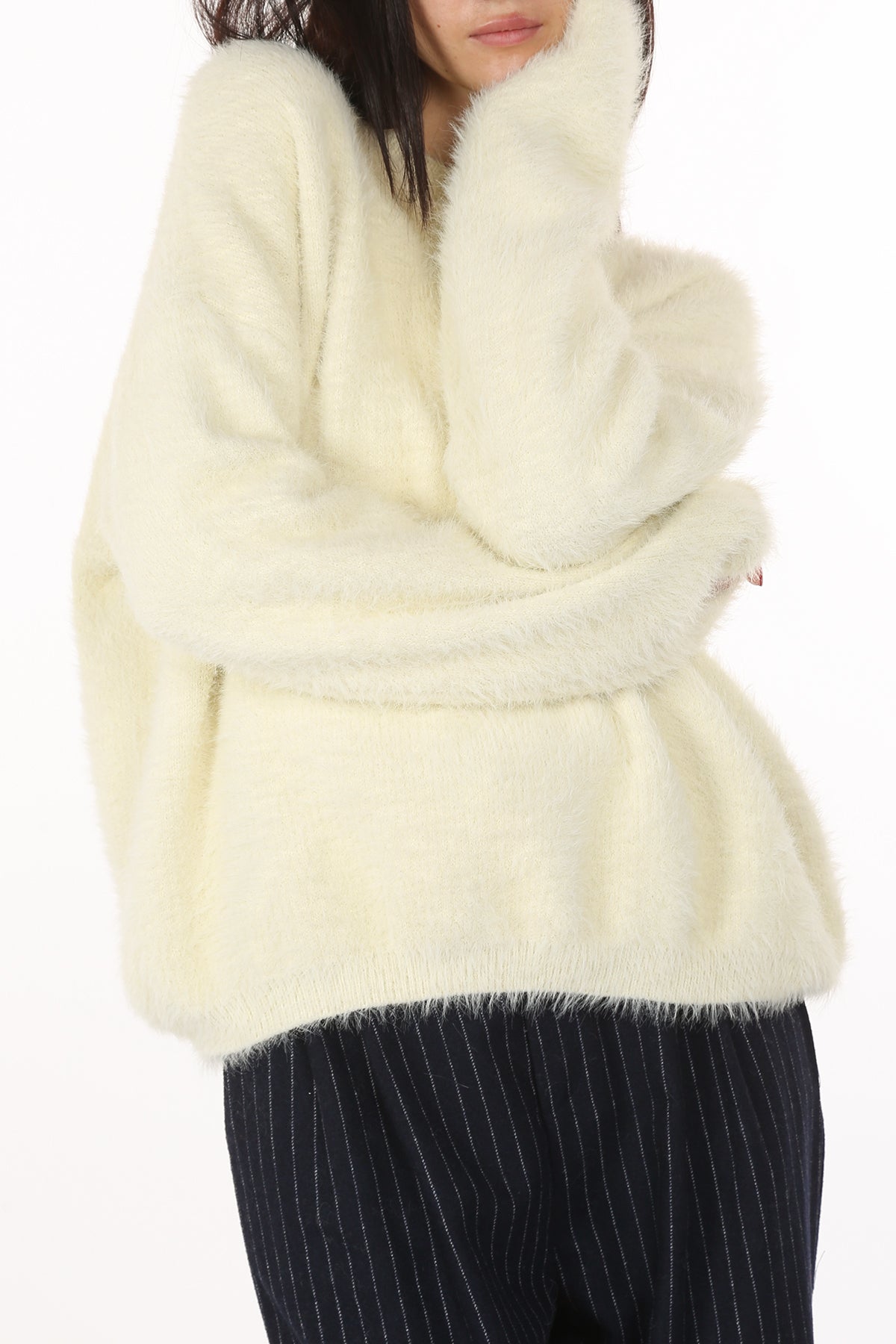 Aurora Fuzzy Alpaca Sweater - Shop Beulah Style