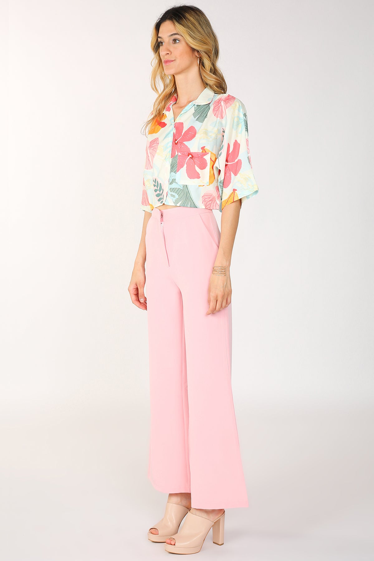 Tony Hawaiian Print Top and Pants Set