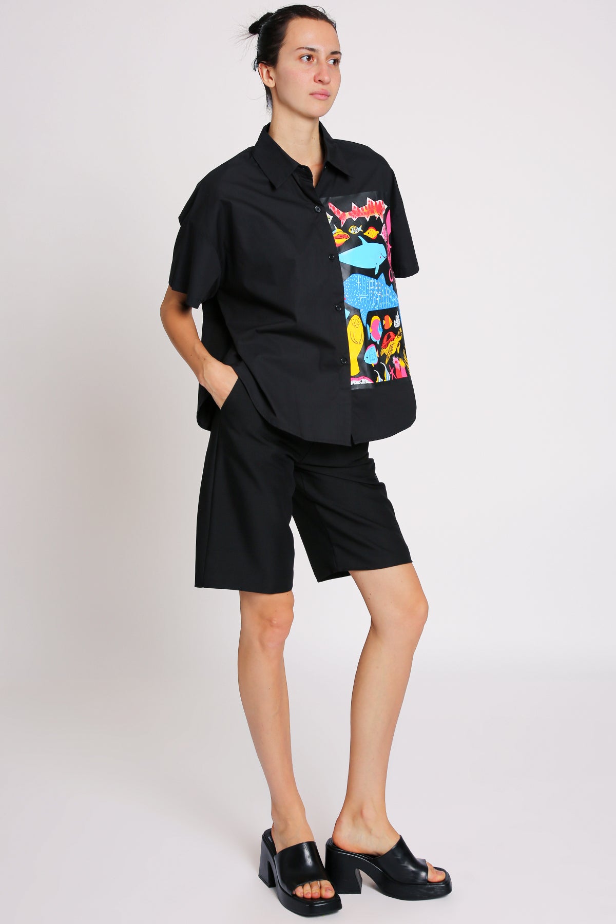 Brynn Tropical Ocean Printed Cotton Shirt - Shop Beulah Style