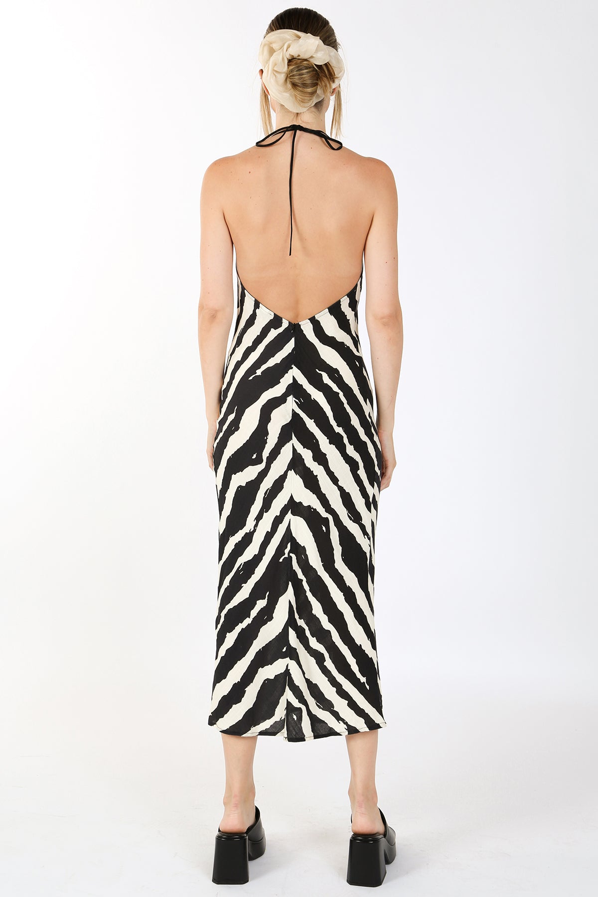 Uriel Zebra Printed Slip Maxi Dress - Shop Beulah Style