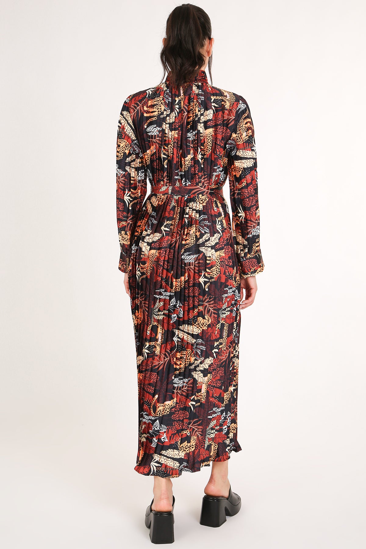 Rick Multi-Printed Print Pleated Maxi Dress - Shop Beulah Style