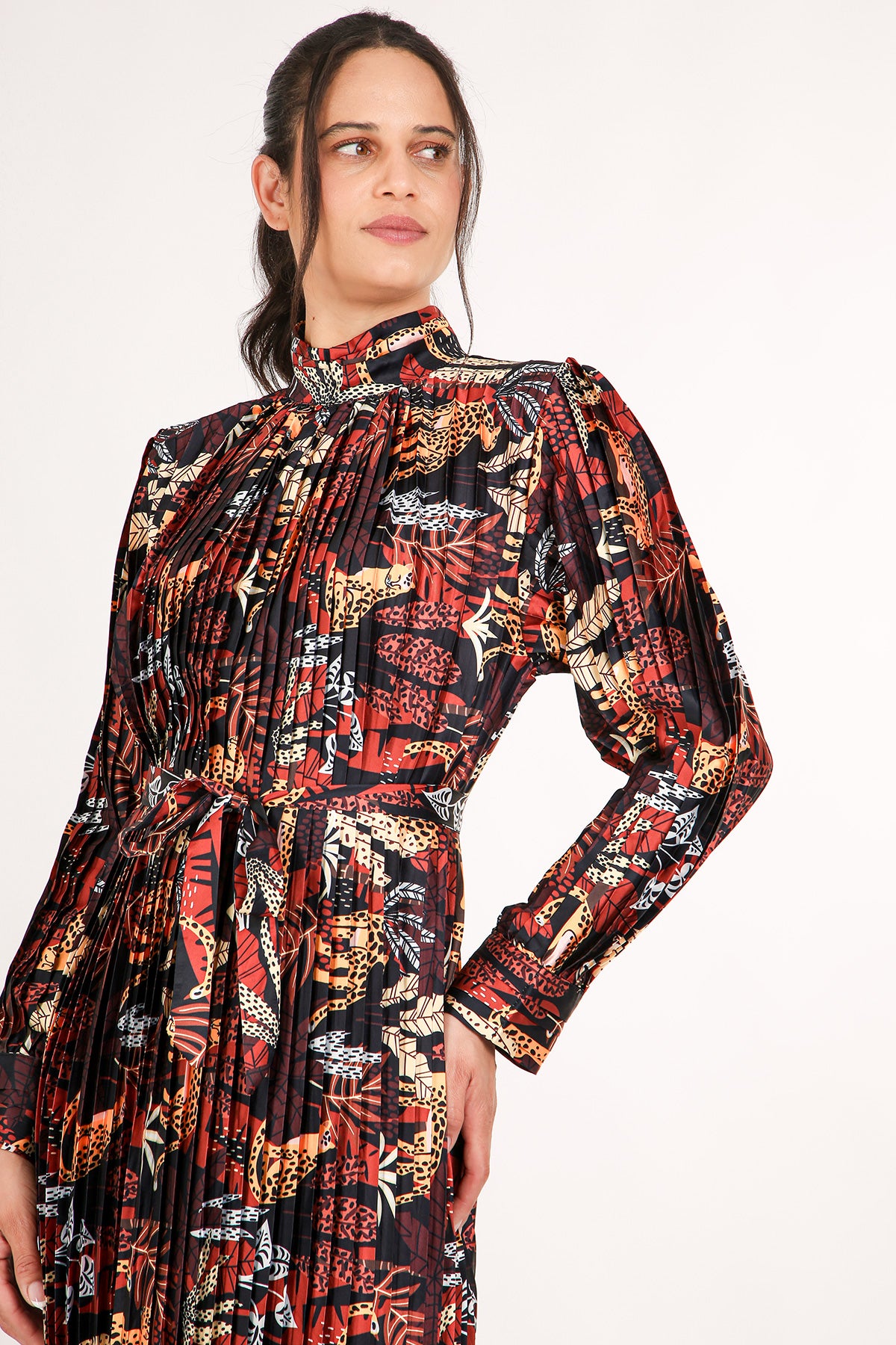 Rick Multi-Printed Print Pleated Maxi Dress - Shop Beulah Style