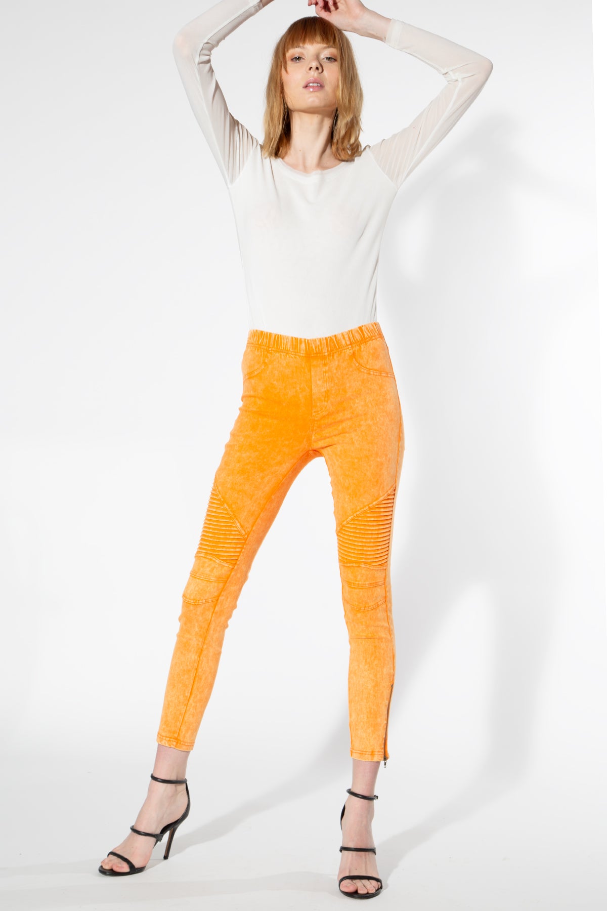 Moto Jeggings - Golden Spice - Shop Beulah Style