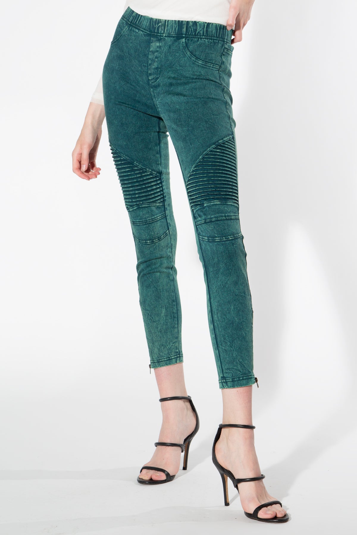 Moto Jeggings - Secret Garden - Shop Beulah Style