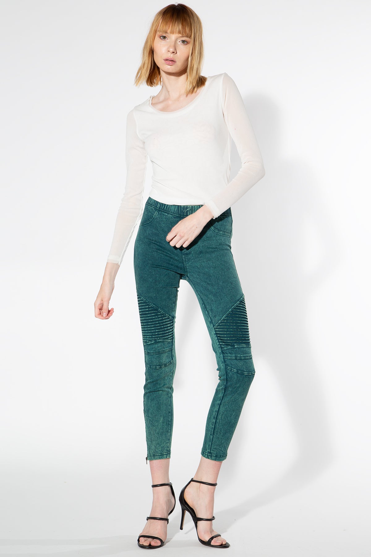 Moto Jeggings - Secret Garden - Shop Beulah Style