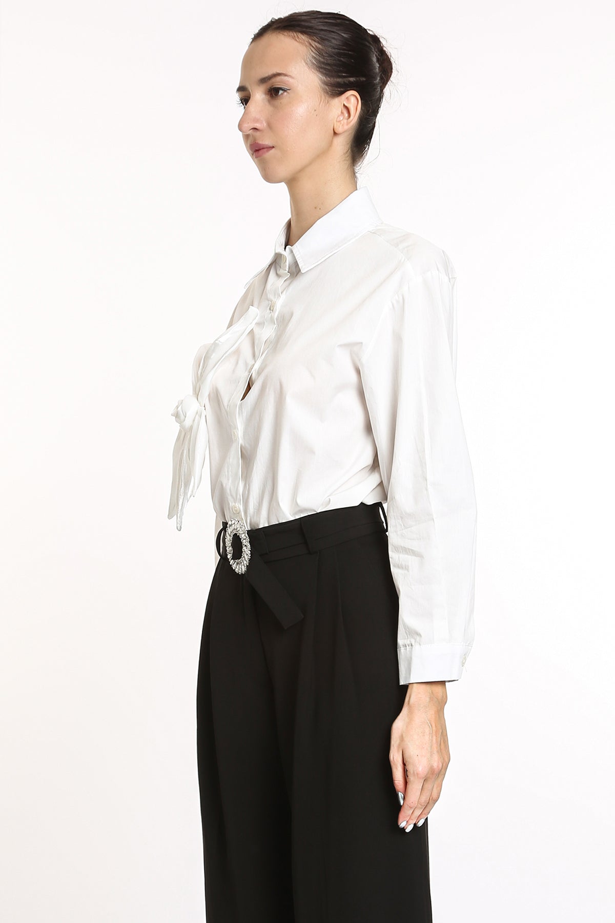 Nova Floral Applique Button Up Blouse
