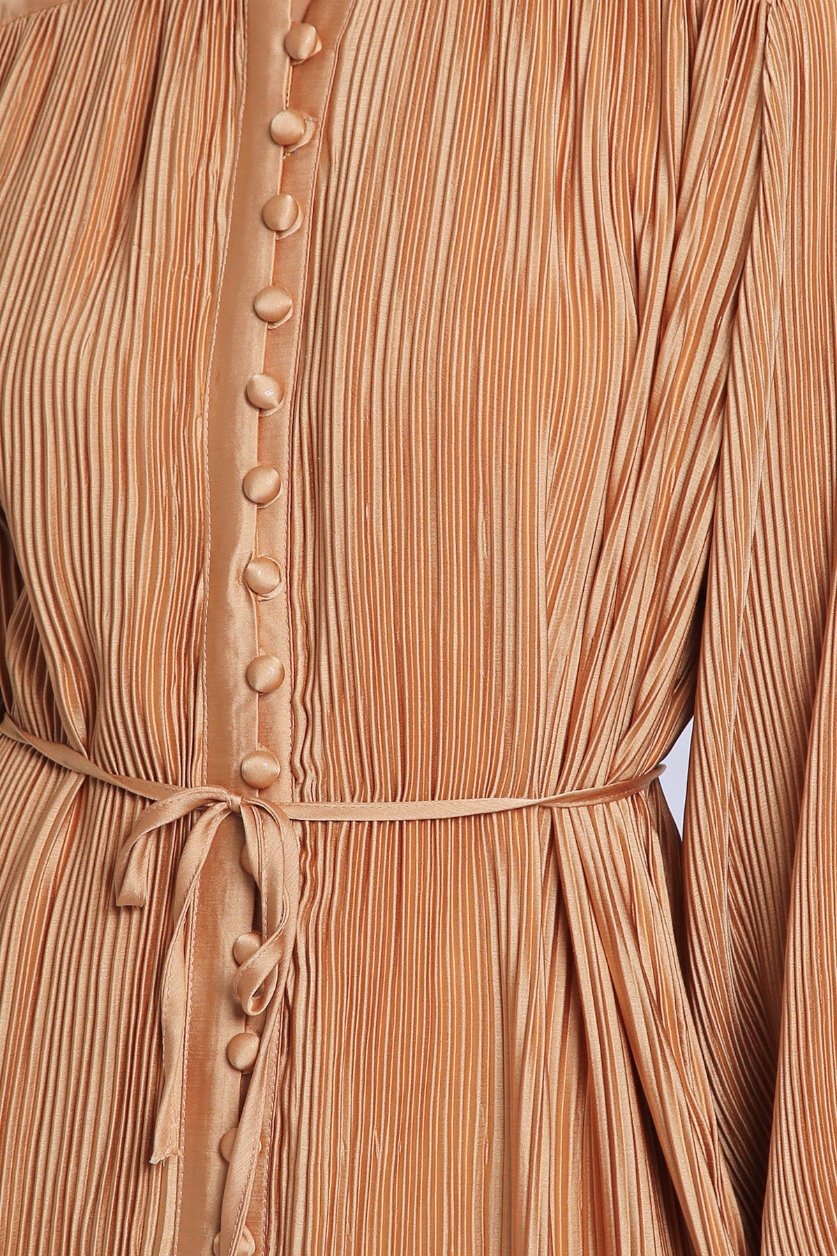 Adalynn Satin Belted Pleat Maxi Dress - Shop Beulah Style