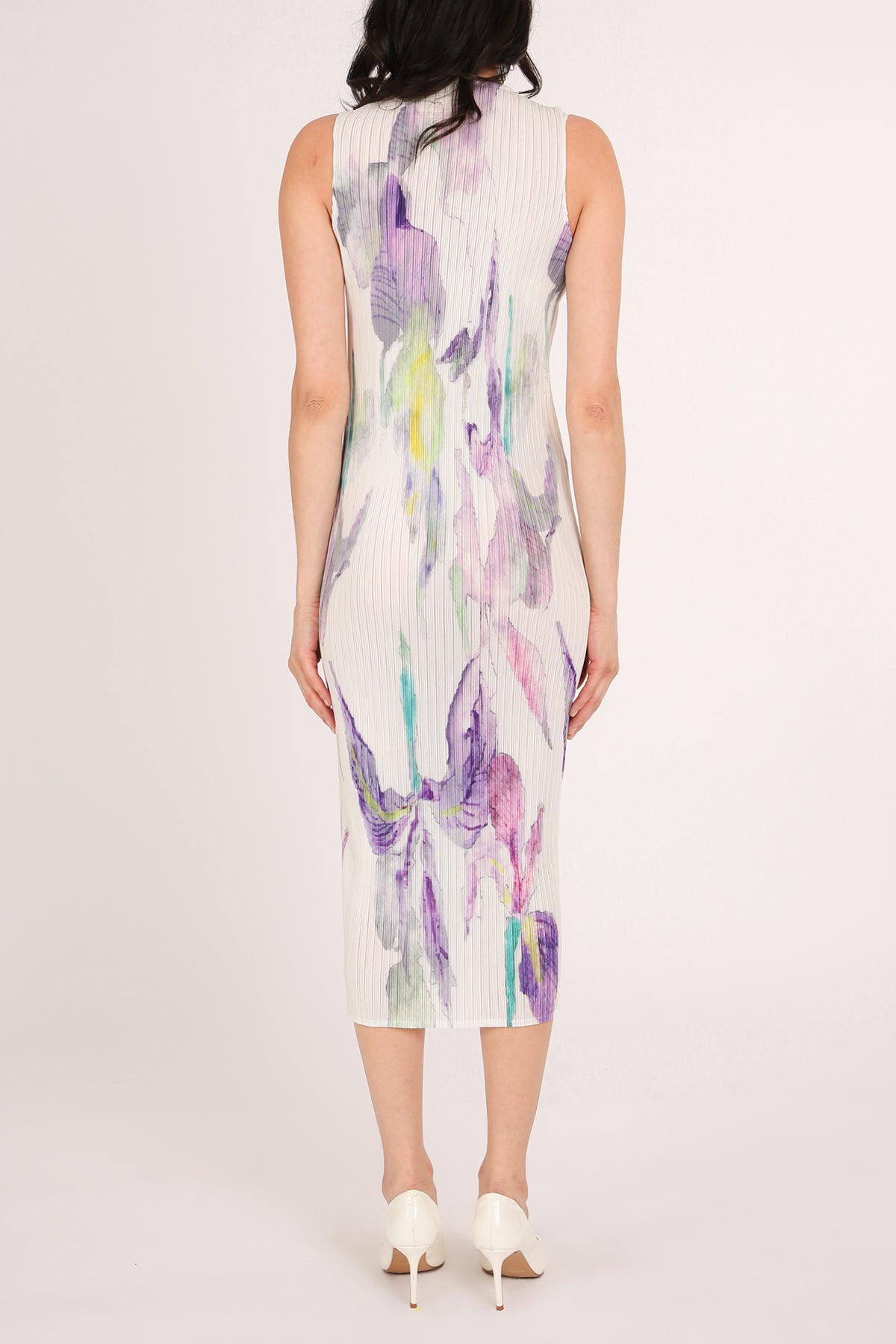 Brooke Floral Printed Pleat Sleeveless Midi Dress - Shop Beulah Style