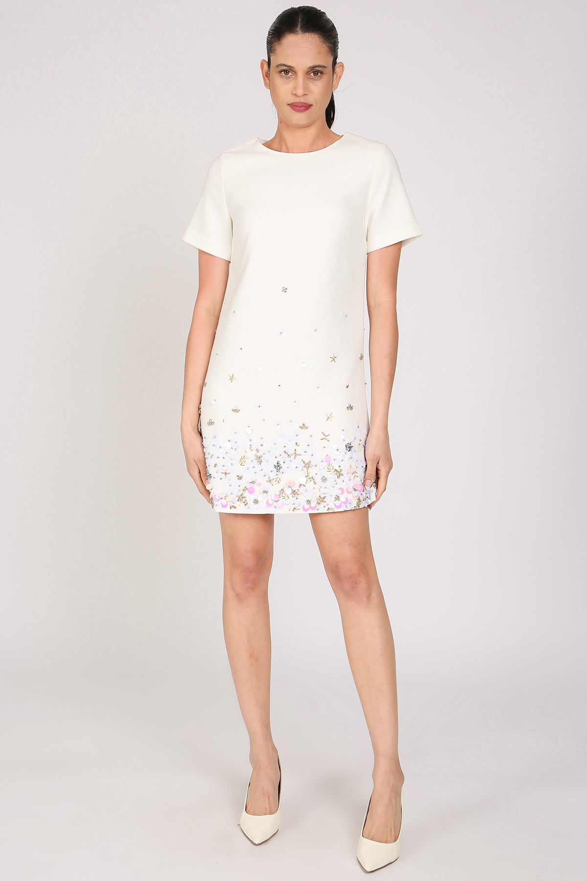 Clark Starry Multi-Sequined A-Line Mini Dress - Shop Beulah Style