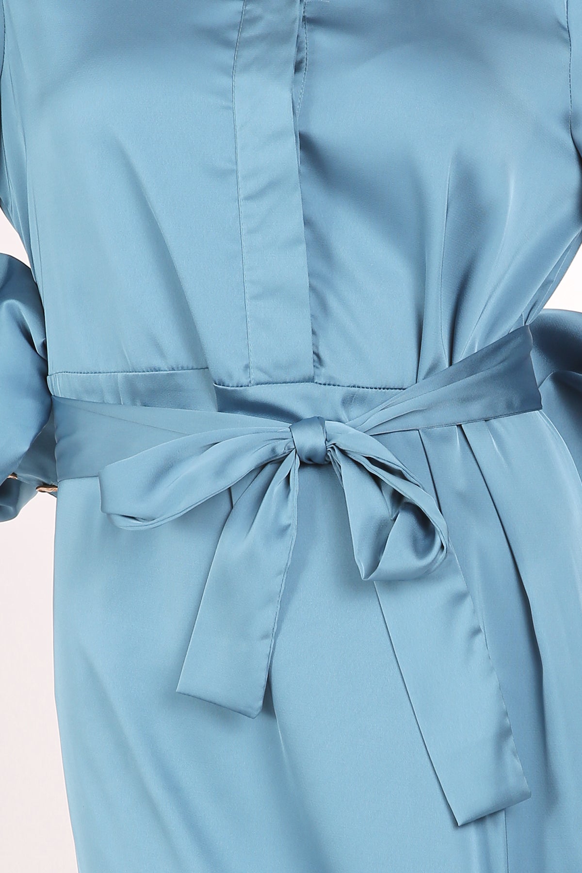 Kas Satin Belted Asymmetrical Hi-Low Hem Maxi Dress - Shop Beulah Style