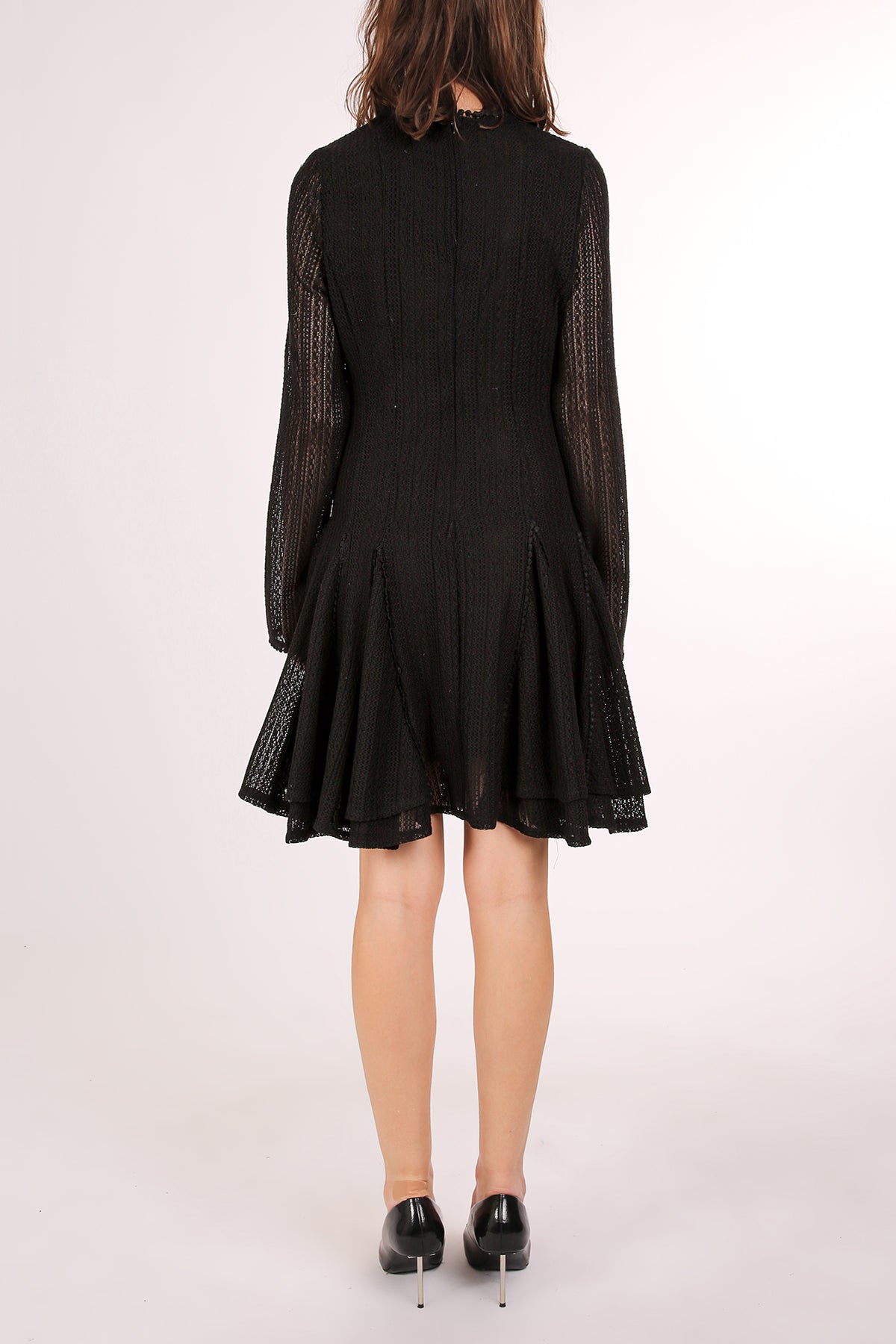 Bellamy Embroidered Mesh Ruffled Hem A-Line Mini Dress - Shop Beulah Style