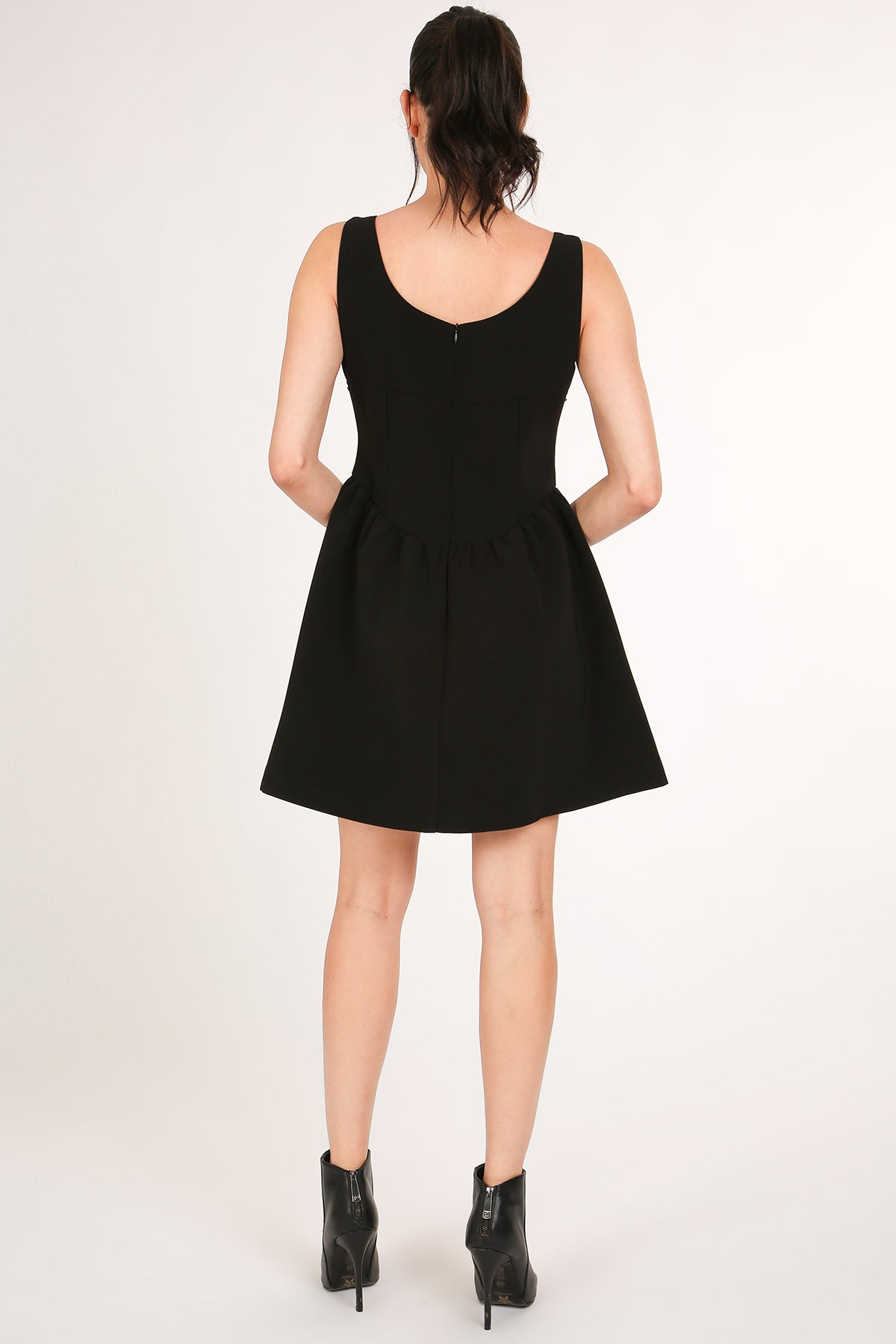 Lily Embellished Trim A-Line Sleeveless Mini Dress - Shop Beulah Style
