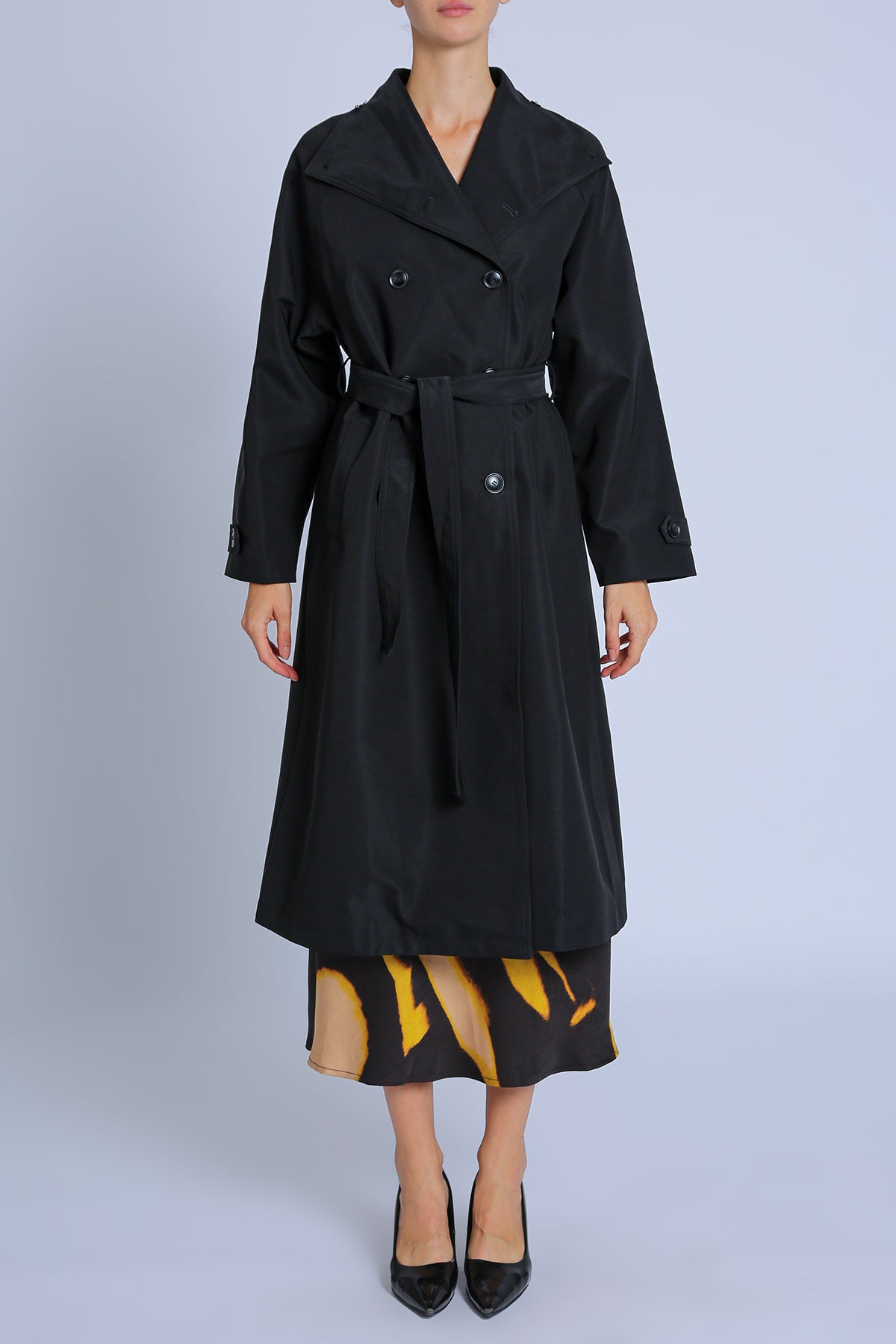 Fiona Double Breasted Trench Coat with Belt - Shop Beulah Style