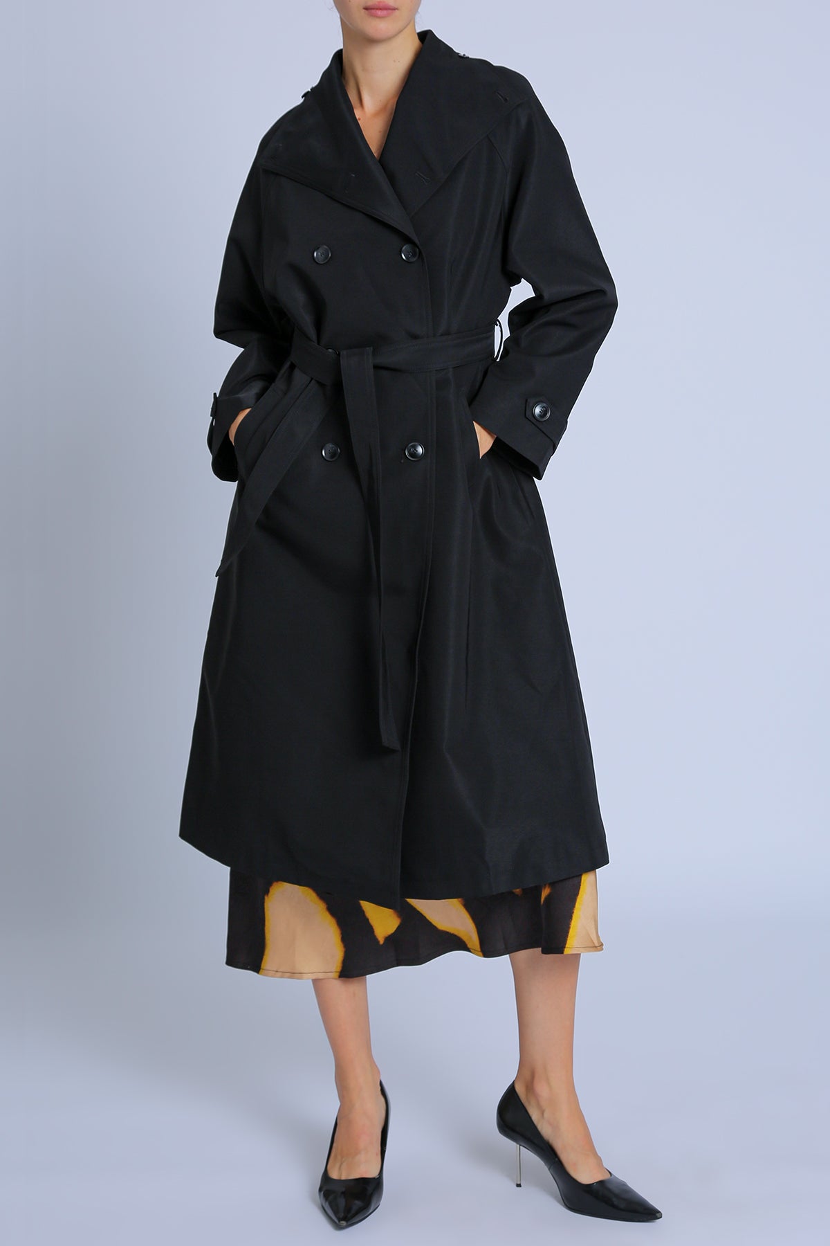 Fiona Double Breasted Trench Coat with Belt - Shop Beulah Style