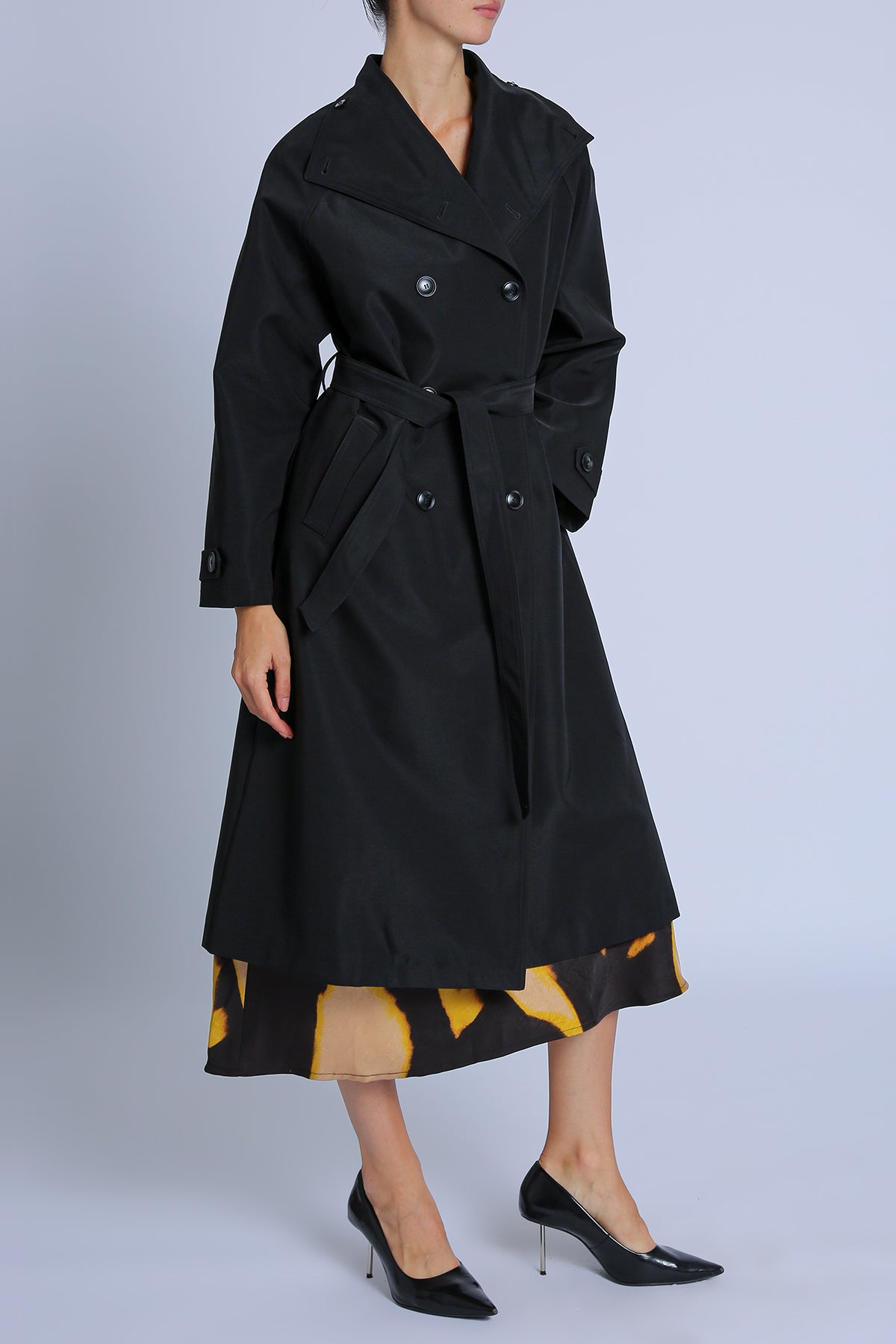 Fiona Double Breasted Trench Coat with Belt - Shop Beulah Style