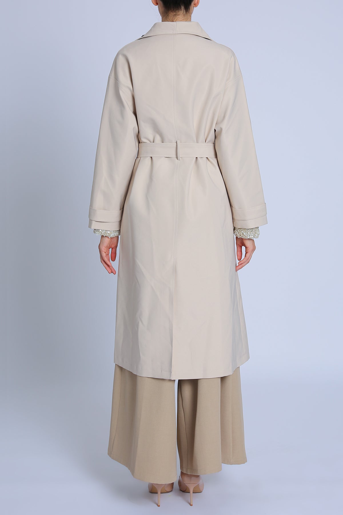 Fiona Double Breasted Trench Coat with Belt - Shop Beulah Style
