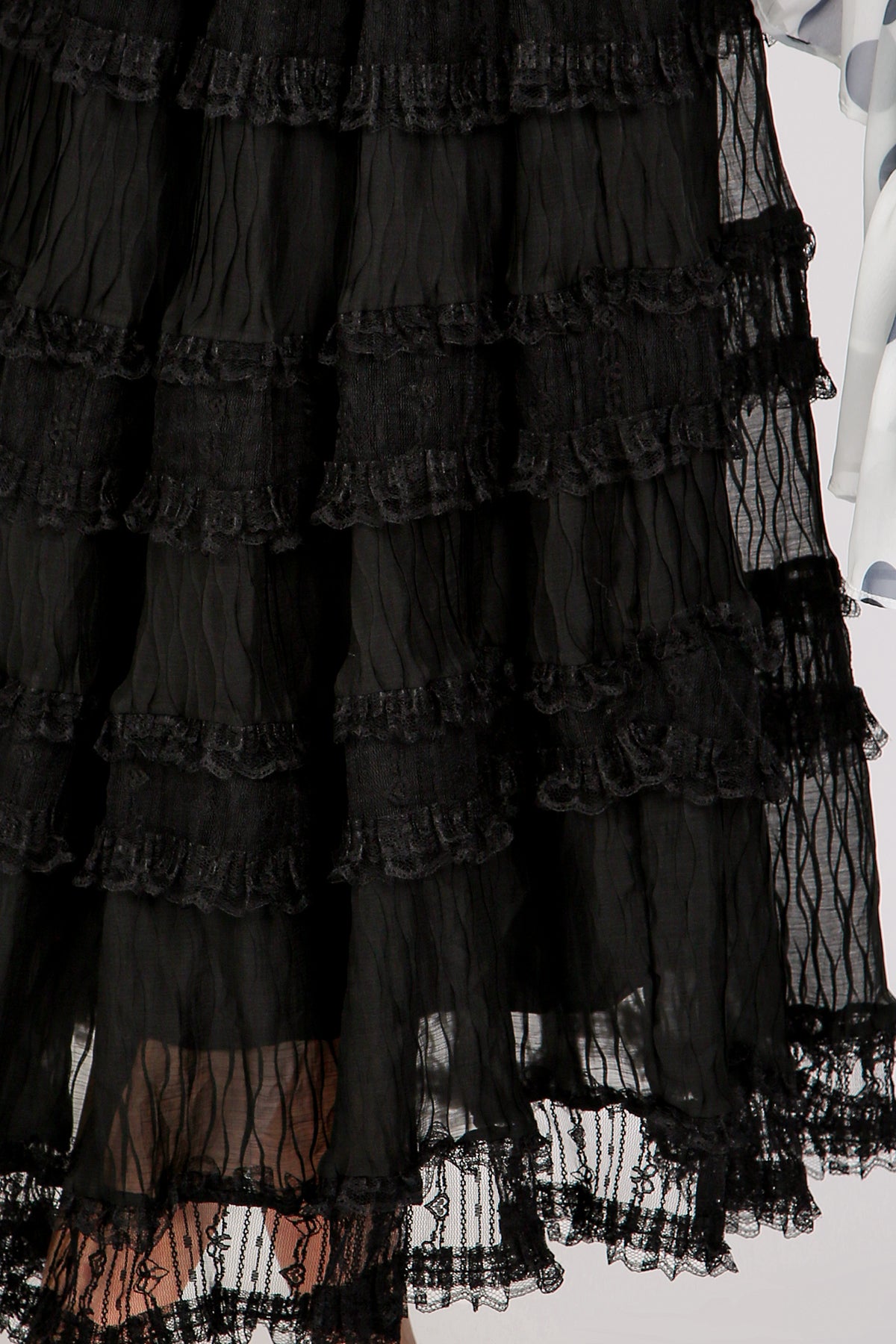 Caroline Tiered Embroidered Mesh Sheer Maxi Skirt - Shop Beulah Style