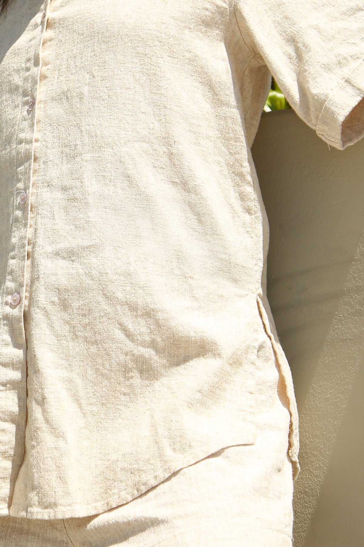 Kerry Linen Button Up Blouse & Shorts Set - Shop Beulah Style