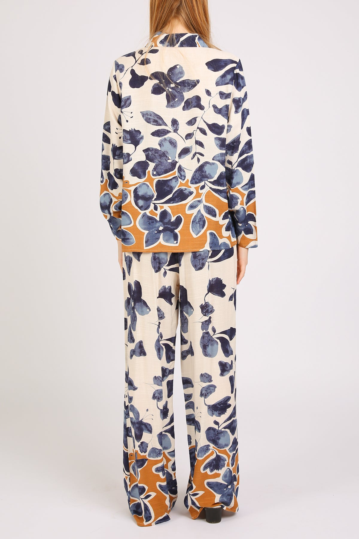 Alina Watercolor Style Floral Printed Shirt & Pants Set - Shop Beulah Style