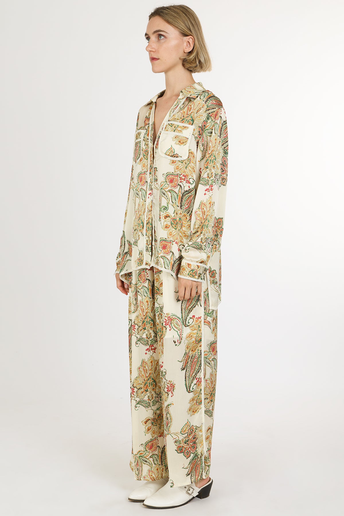 Galvin Floral Paisley Print Shirt & Pants Set