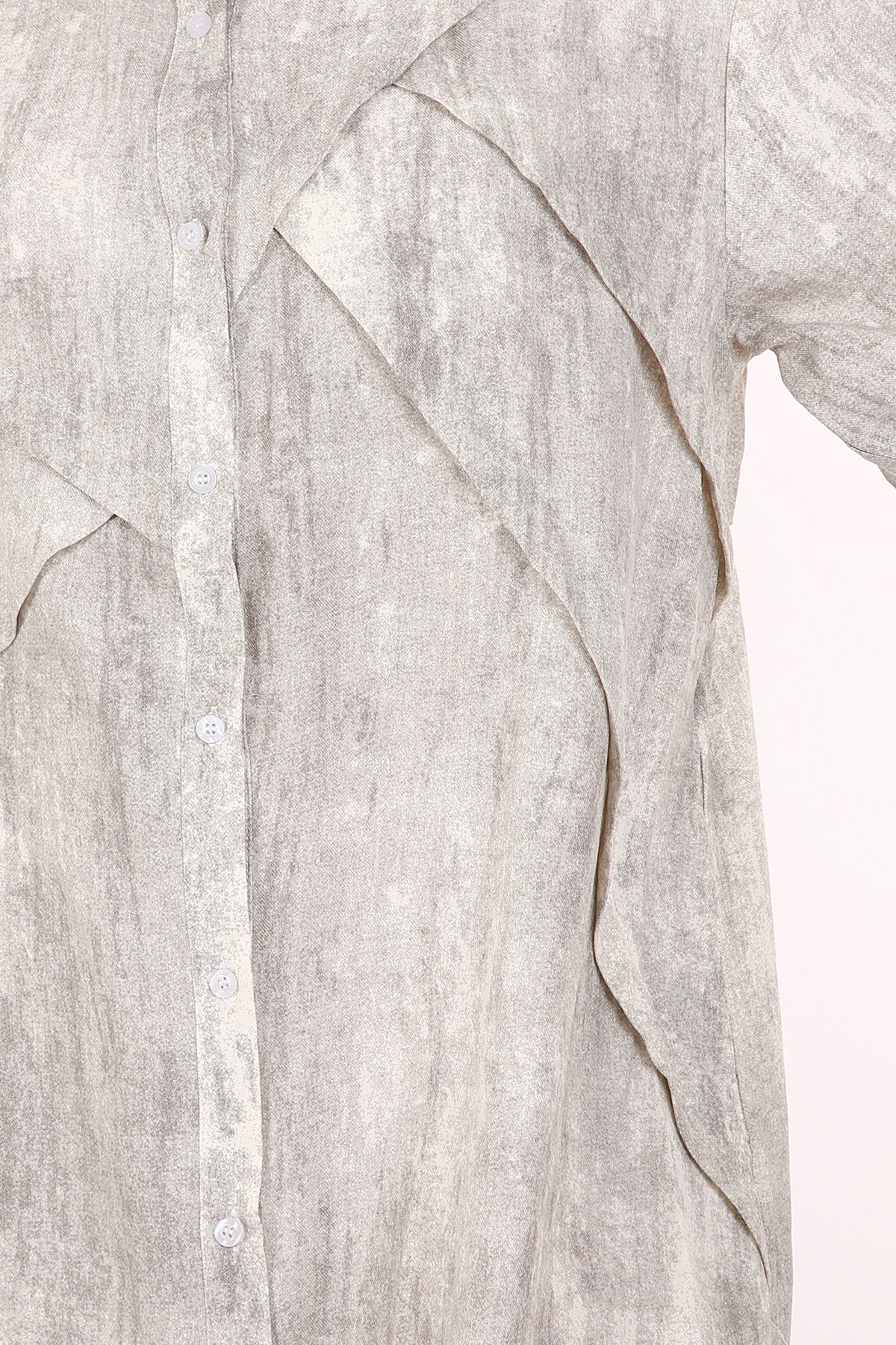 Alden Asymmetrical Lining Detail A-Line Midi Shirt Dress - Shop Beulah Style