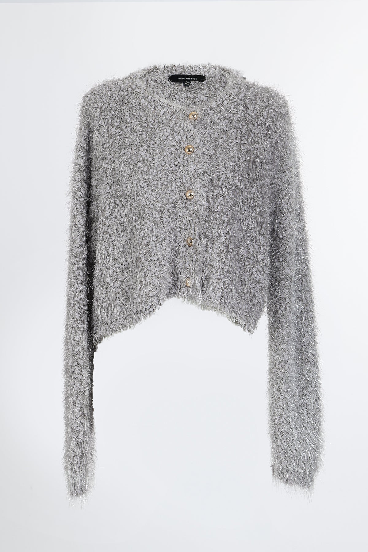 Milo Fuzzy Single-Breasted Crop Jacket - Shop Beulah Style