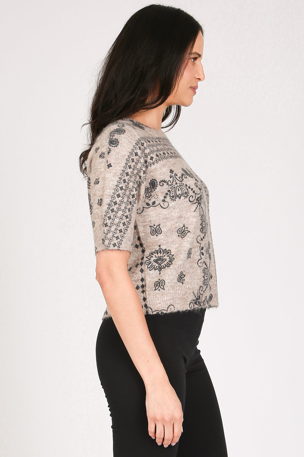 Mason Abstract Paisley Pattern Printed Knit Top - Shop Beulah Style