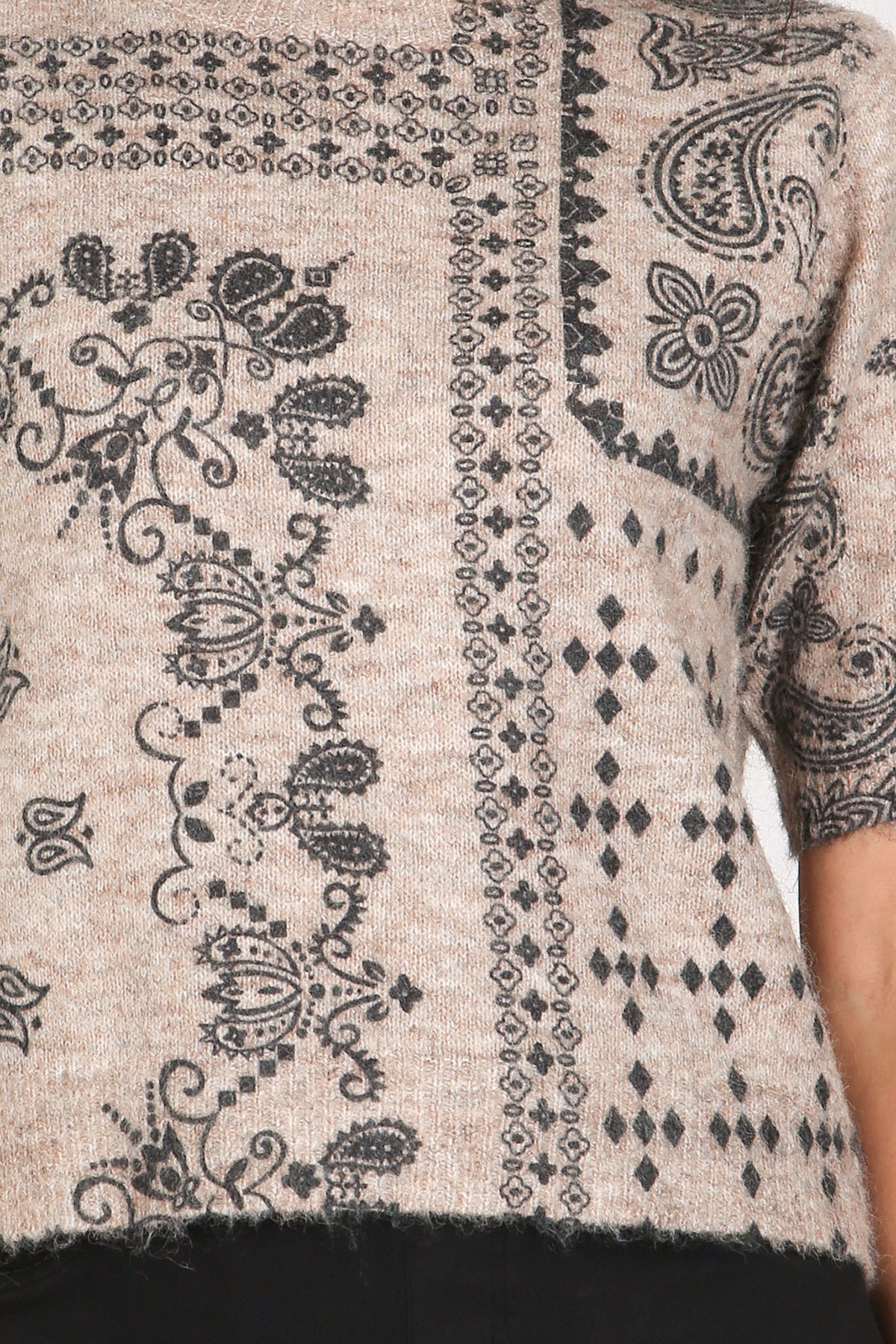 Mason Abstract Paisley Pattern Printed Knit Top - Shop Beulah Style