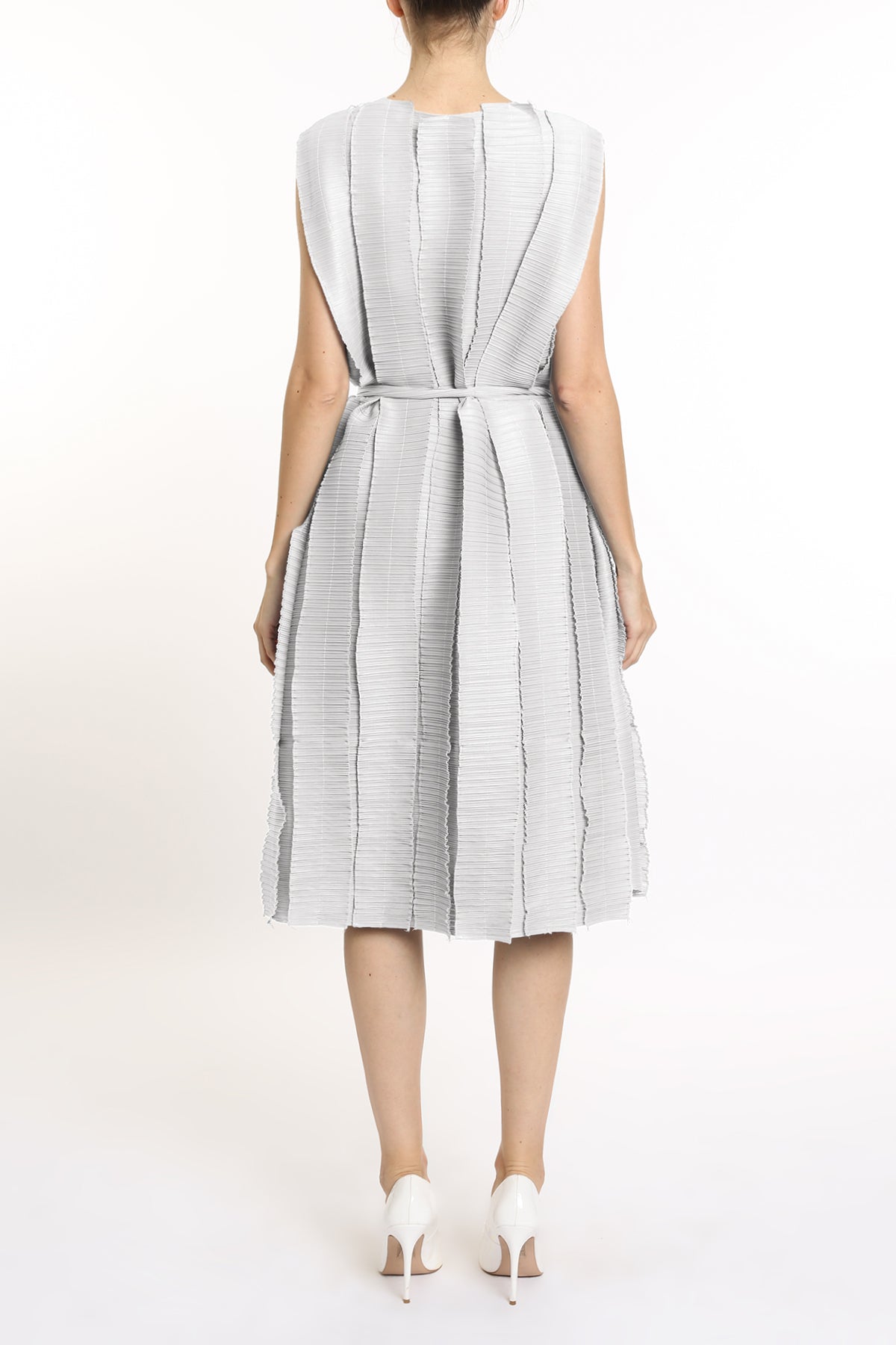 Hilda Beaded Pleat Detail Sheath Midi Dress - Shop Beulah Style